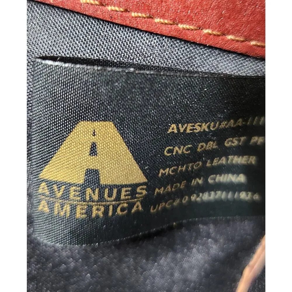 Avenues America Top-Grain Brown Leather‎ Portfolio Briefcase W/Key